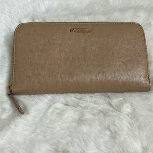 Fendi Tan Beige Leather Crayons long zippy wallet